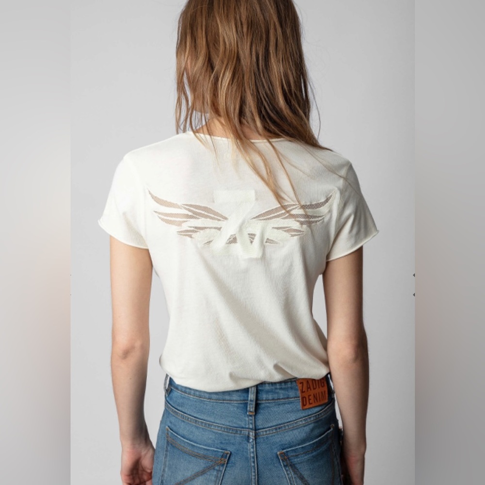 Zadig & Voltaire NWT Story Fishnet ZV Wings T-Shirt